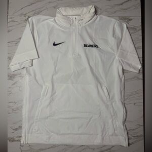 Nike White Quarter-Zip Pullover Windbreaker 
Oregon State Beavers Sideline Coach